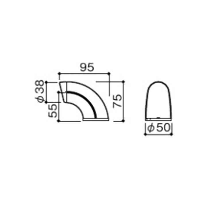 【3箱セット】【中古A】 LIXIL（リクシル）階段ユニット 階段回り部材 エンドエルボ3型（2）ファインシルバー LZMZZ240　2個入×3箱セット