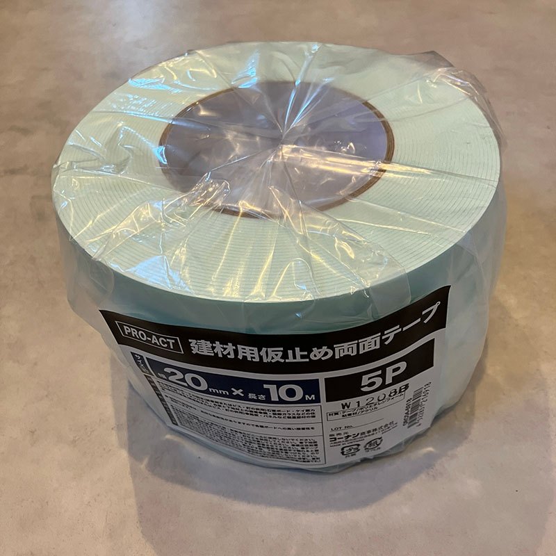 【20個入】【未使用品】【開封品】【中古A】 PROACT 建材用仮止め両面テープ  ORC04-6918　20mm×10m