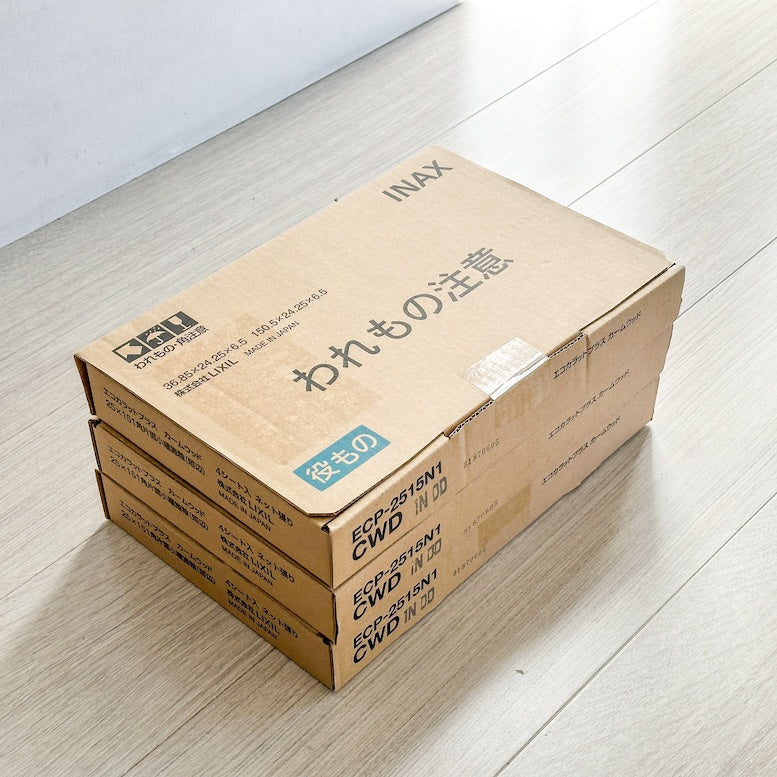 ＜INAX＞エコカラットプラス・カームウッド（型番：ECP-2515N/CWD1N）【未使用アウトレット品】３ケース