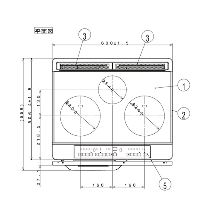 ＜クリナップ＞IHクッキングヒーター（型番：ZEFZR6H21PSK）【展示品】