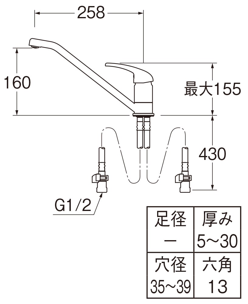 【未使用品】【開封品】【未使用】 SANEI シングルワンホール混合栓 節水水栓 エコ水栓 泡沫 穴径35~39ｍｍ用 K87111EJV-13